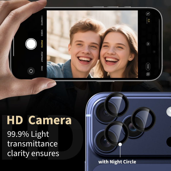 Tech-Protect Camring Fit+ Camera Cover for iPhone 14 Pro / Max / 15 Pro / Max / 16 Pro / Max / 17 Pro / Max - Clear