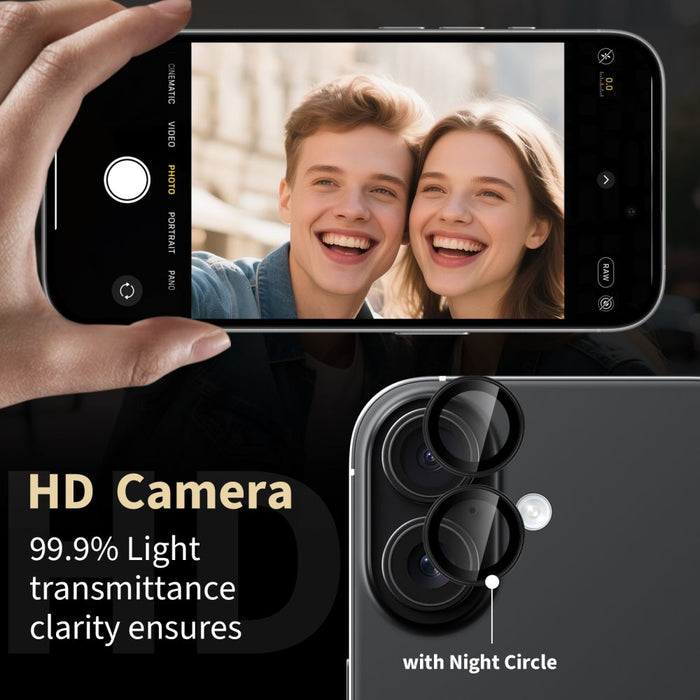 Tech-Protect Camring Fit+ Camera Cover for iPhone 17 - Black