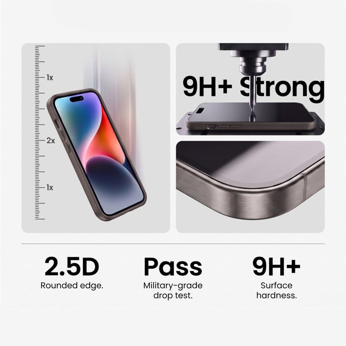 Tech-Protect Glass Fit+ 2-pack tempered glass for iPhone 16 Pro / 17 / 17 Pro - transparent