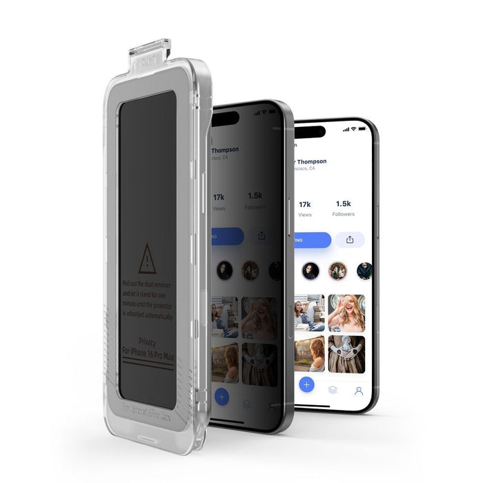Tech-Protect Quick Set Spy+ Privacy Glass 2-pack for iPhone 13 / 13 Pro / 14 / 16e / 17e