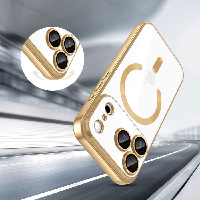 Tech-Protect MagFlex MagSafe Case for iPhone 17 Pro Max - Transparent Gold