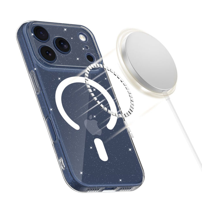 Tech-Protect FlexAir MagSafe Case for iPhone 17 Pro Max - Clear Glitter