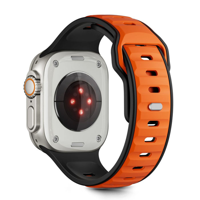 Tech-Protect IconBand Line Strap for Apple Watch 44 / 45 / 46 / 49 mm - Black and Orange