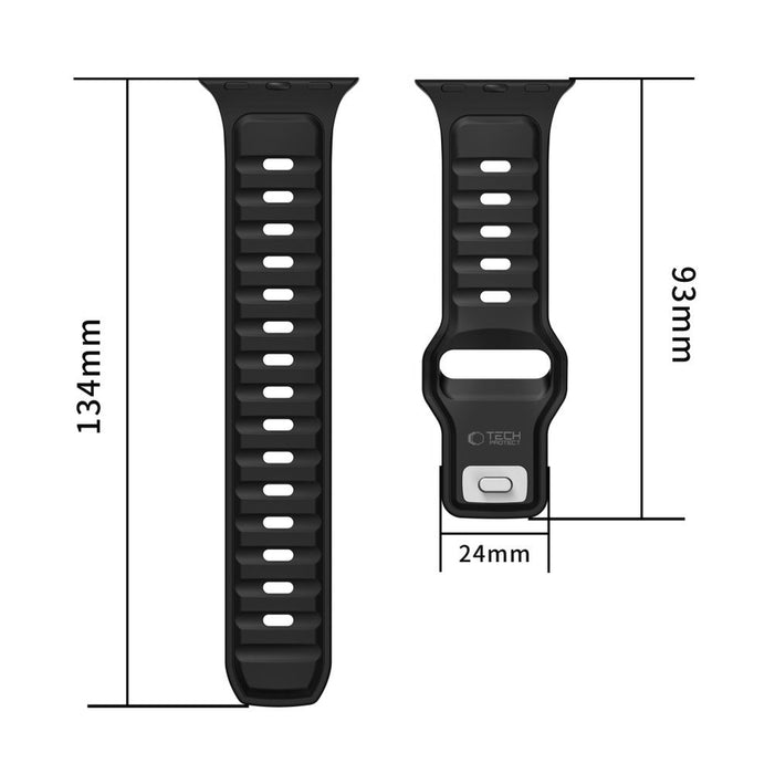 Tech-Protect IconBand Line Strap for Apple Watch 44 / 45 / 46 / 49 mm - Gray-Orange