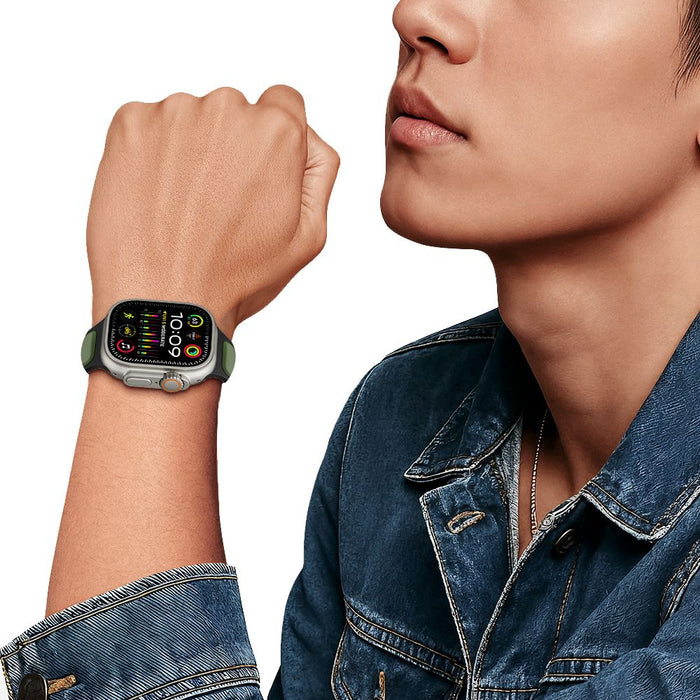 Tech-Protect IconBand Line Strap for Apple Watch 44 / 45 / 46 / 49 mm - Gray-Orange