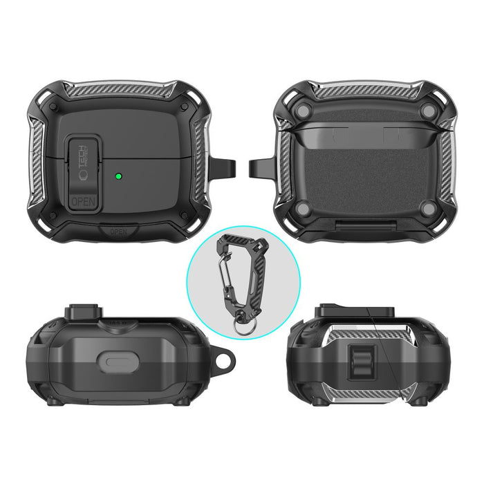 Tech-Protect Silicone Hook Case for Samsung Galaxy Buds 3 / 3 FE / 3 Pro - Black