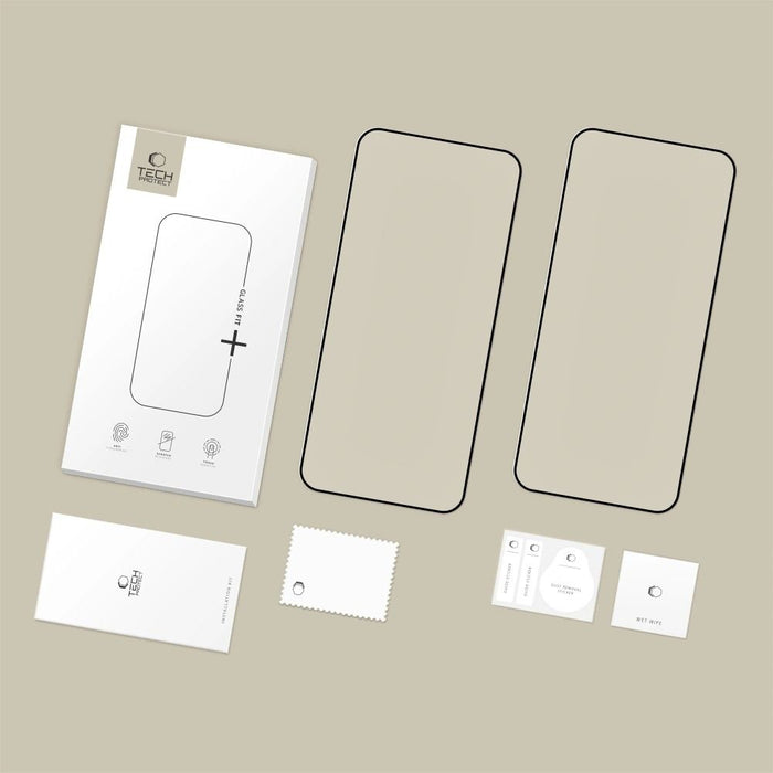 Tech-Protect Glass Fit+ 2-pack tempered glass for Xiaomi Redmi 15C 173 mm / Poco C85 173 mm - black