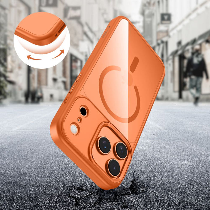 Tech-Protect MagMat MagSafe Case for iPhone 17 Pro - Transparent Orange