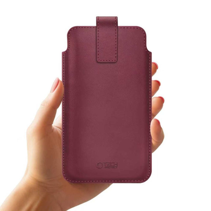 Tech-Protect SM65 case for 6.0-6.9" smartphones - burgundy