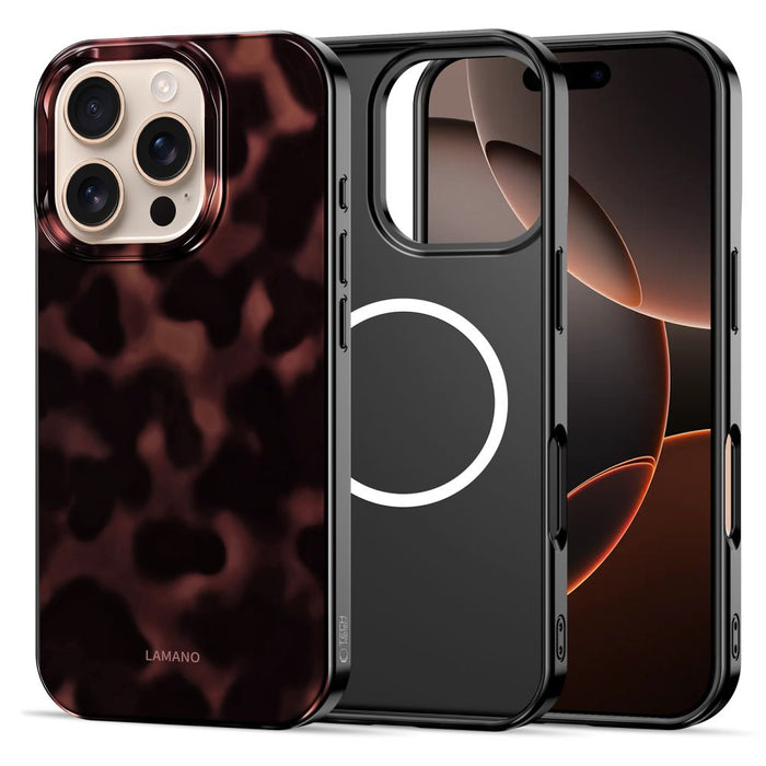 Tech-Protect Lamano MagSafe Case for iPhone 16 Pro Max - Black and Red