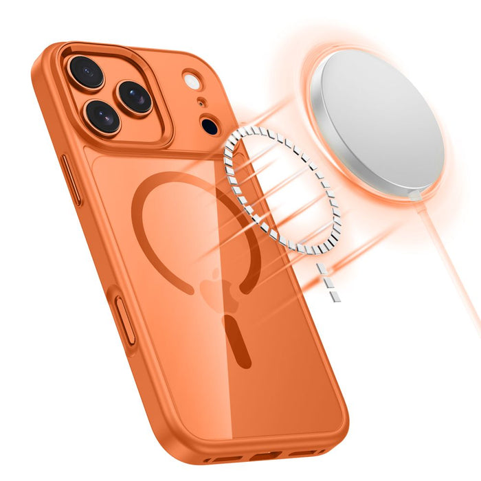 Tech-Protect MagMat MagSafe Case for iPhone 17 Pro Max - Transparent Orange