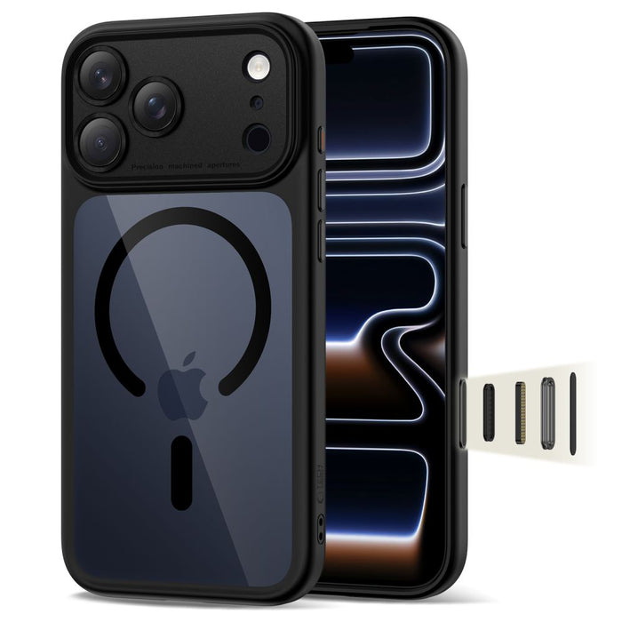 Tech-Protect Magpeak Magsafe CC Case for iPhone 17 Pro - Clear Black