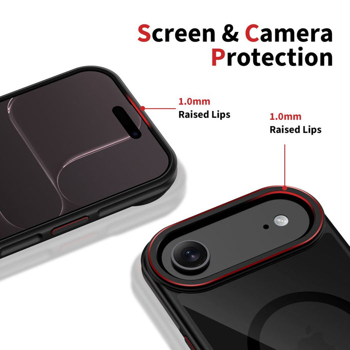 Tech-Protect MagHybrid MagSafe Case for iPhone Air - Black and Red