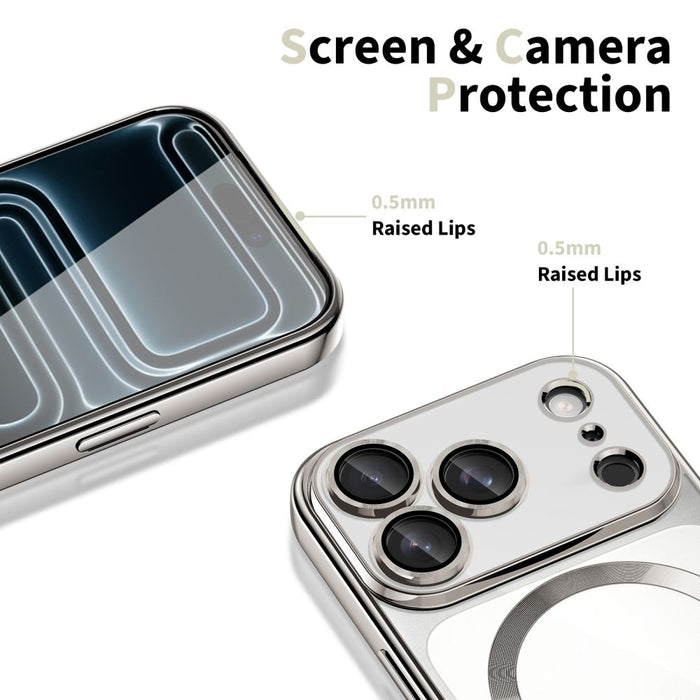 Tech-Protect MagFlex MagSafe case for iPhone 17 Pro - transparent silver