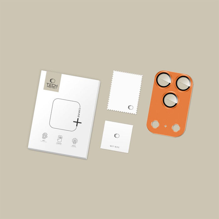 Tech-Protect Camfull Fit+ Camera Lens Glass for iPhone 17 Pro Max - Orange