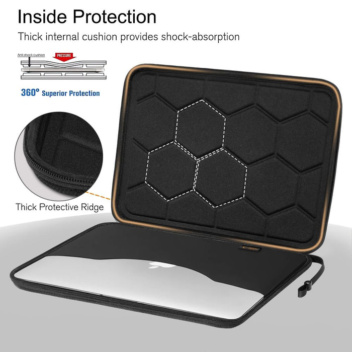 Tech-Protect Hardpouch for 15-16 Laptops - Black and Orange