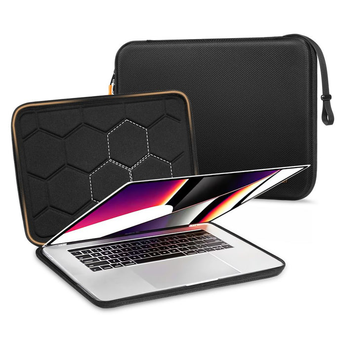 Tech-Protect Hardpouch for 15-16 Laptops - Black and Orange