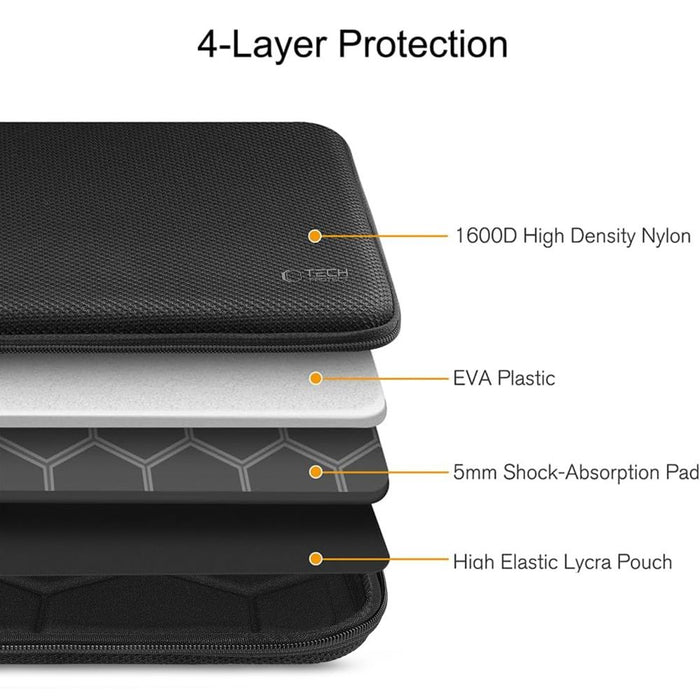 Tech-Protect Hardpouch Case for 15-16 Laptop - Black