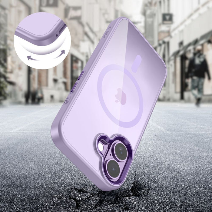 Tech-Protect MagMat MagSafe Case for iPhone 17 - Transparent Purple