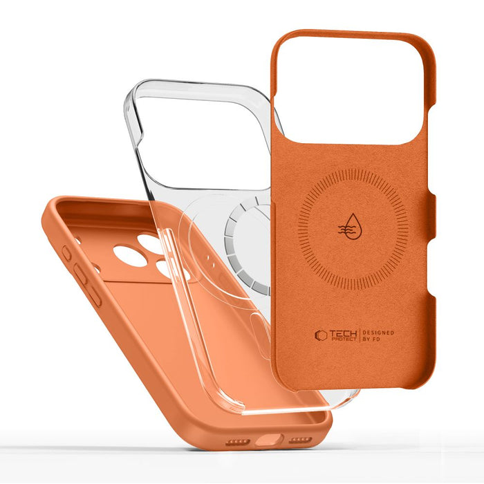 Tech-Protect Silicone MagSafe Case for iPhone 17 Pro Max - Orange