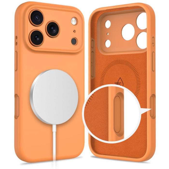 Tech-Protect Silicone MagSafe Case for iPhone 17 Pro Max - Orange