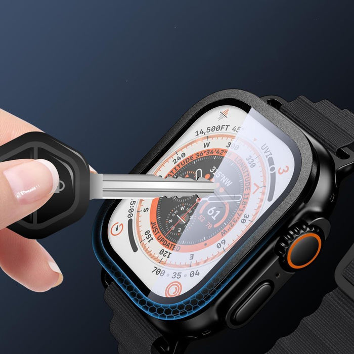 Tech-Protect 2-pack tempered glass for Apple Watch Ultra 49mm - silver and black