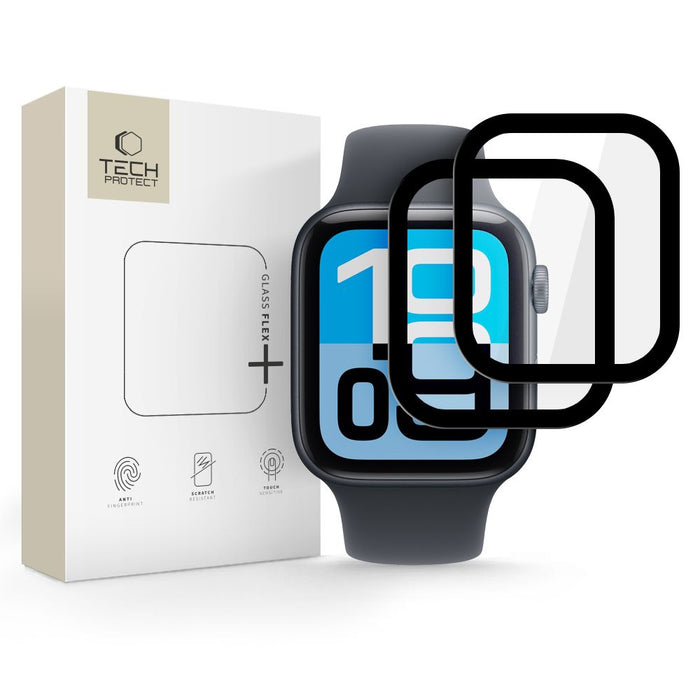 Tech-Protect Glass Flex+ 2-pack for Apple Watch 44mm - black