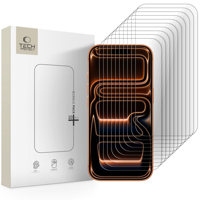 Tech-Protect Tempered Glass Bundle 10-pack for iPhone 16 Pro Max / 17 Pro Max