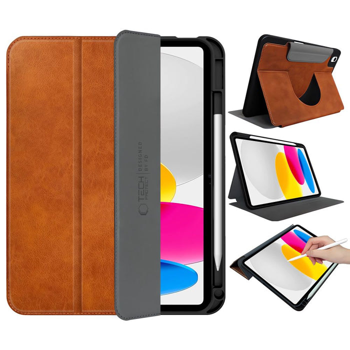Tech-Protect Fleece Case for iPad 10.9” 10 / 2022 / 11” 11 / 2025 - Brown