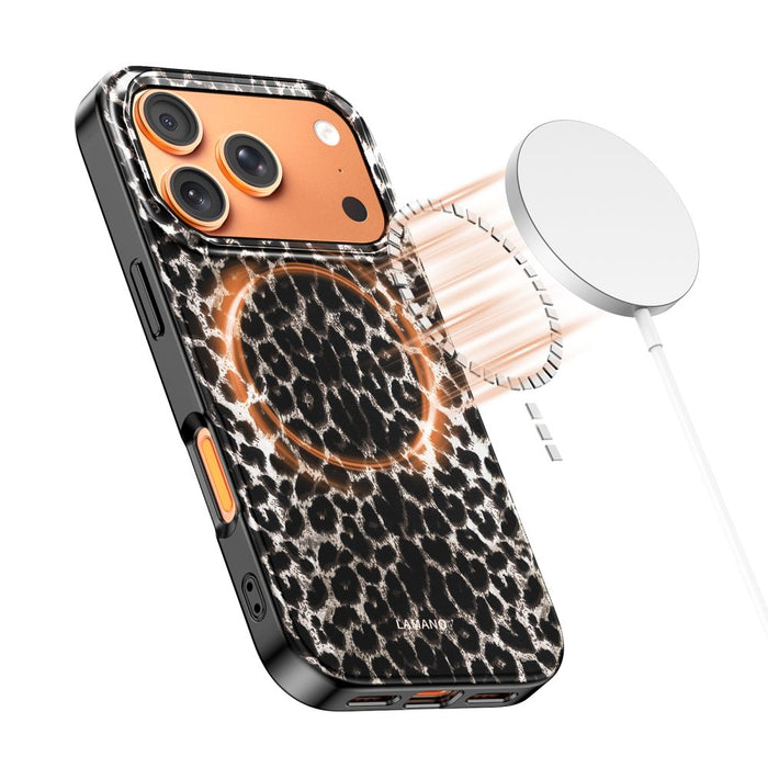 Tech-Protect Lamano MagSafe case for iPhone 17 Pro - black and brown
