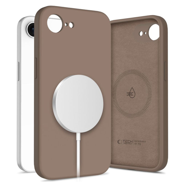 Tech-Protect Silicone MagSafe Case for iPhone 16E / 17E - Brown