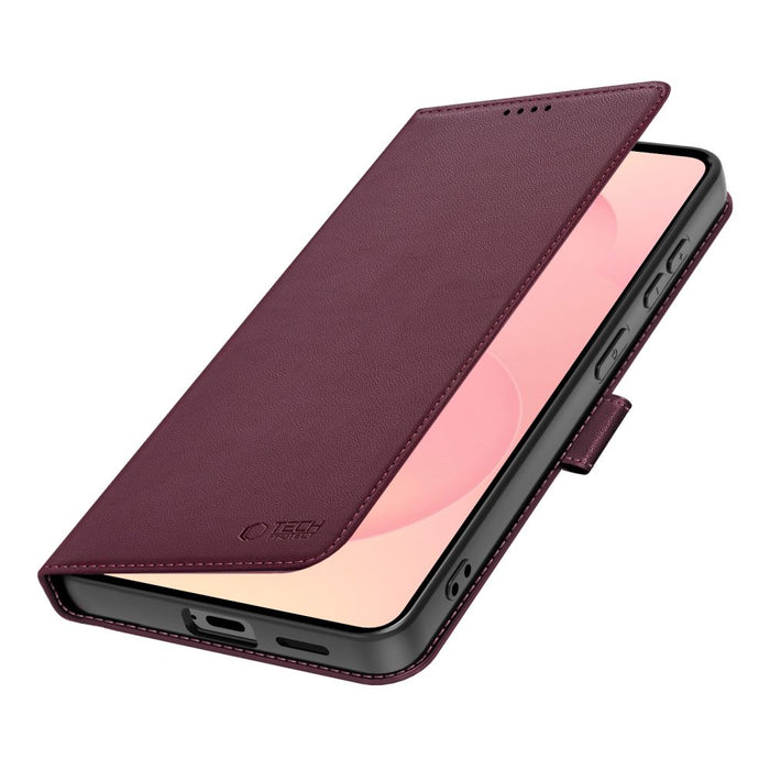 Tech-Protect Wallet Case for Samsung Galaxy S26 - Burgundy