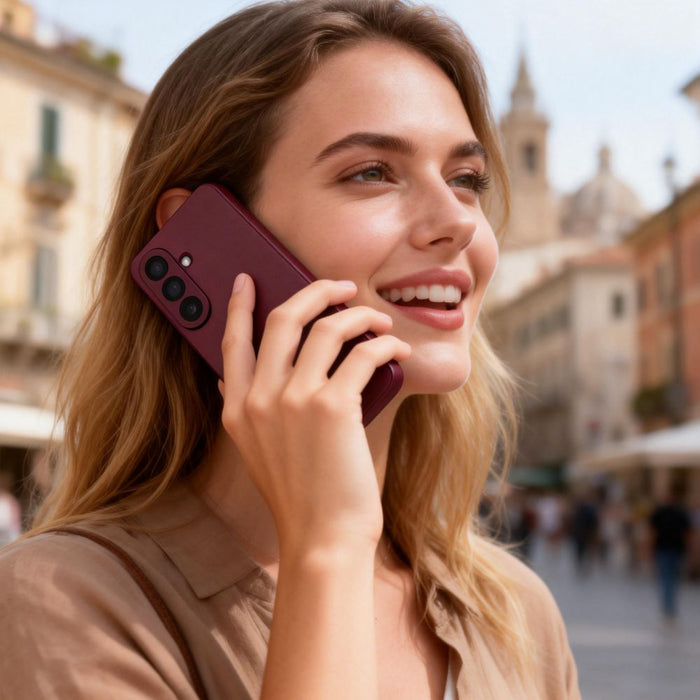 Tech-Protect Wallet Case for Samsung Galaxy S26+ - Burgundy