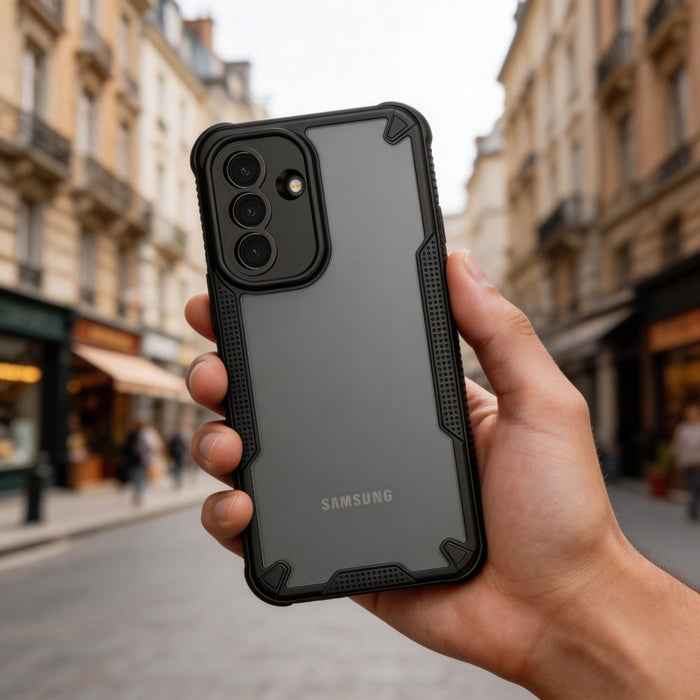 Tech-Protect Rugged Shield Case for Samsung Galaxy A57 5G - Translucent Black
