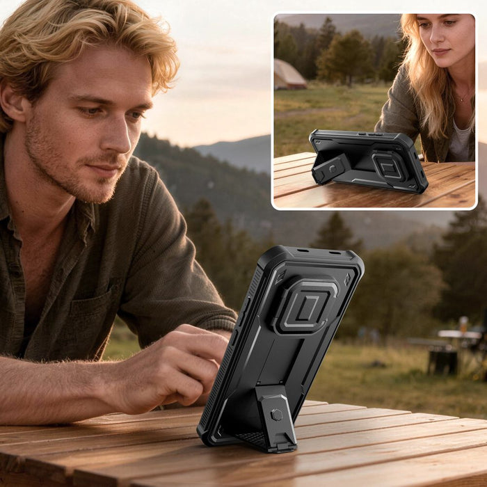 Tech-Protect Kevlar Cam+ 2-set case for Xiaomi Redmi Note 15 Pro 5G - black