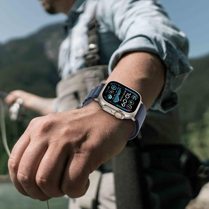 Tech-Protect Nylon Pro Strap for Apple Watch (44 / 45 / 46 / 49 mm) - Navy Blue