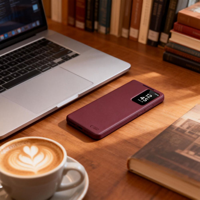 Tech-Protect Smart Wallet Case for Samsung Galaxy A57 5G - Burgundy
