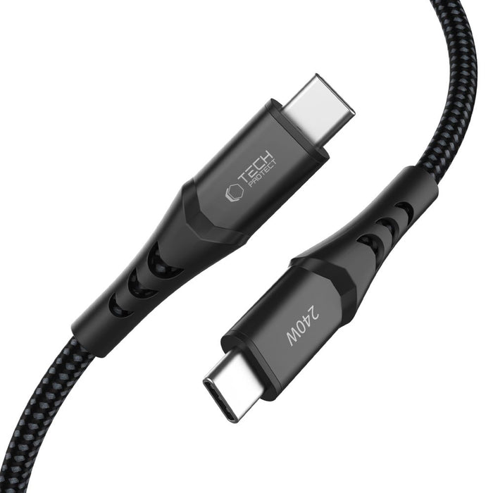 Tech-Protect Ultraboost UB11T USB-C / USB-C PD 240W / QC3.0 Cable 100 cm - Black