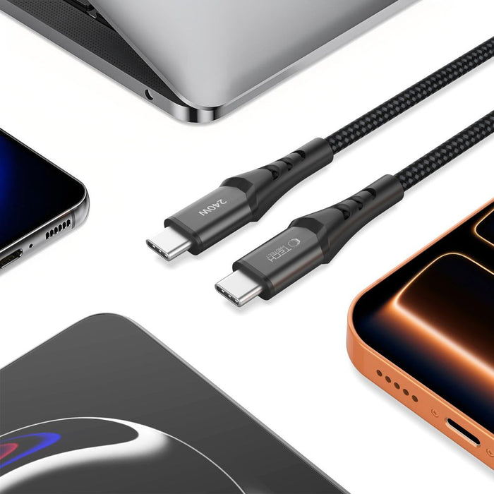 Tech-Protect Ultraboost UB11T USB-C / USB-C PD 240W / QC3.0 Cable 200 cm - Black