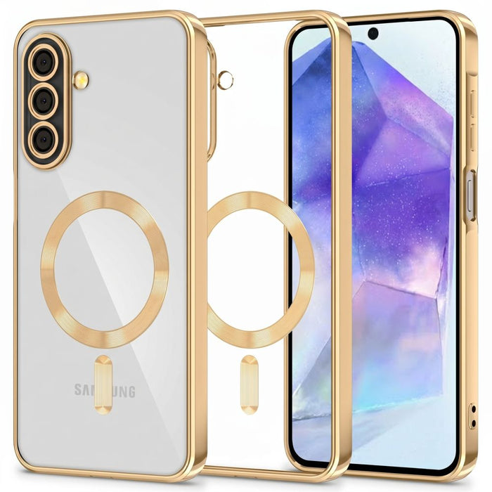 Tech-Protect MagFlex MagSafe Case for Samsung Galaxy A27 5G - Transparent Gold