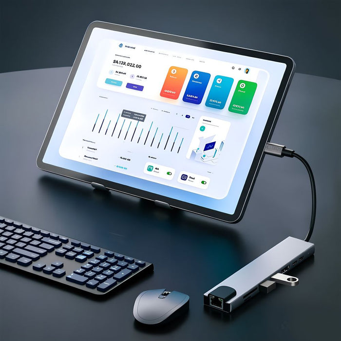 Tech-Protect HB09 USB hub 8in1 TYPE-C + USB-A 3.0 + USB-C 3.0 + HDMI 4K 60HZ + SD/TF + PD100W + RJ45 1000 MB/S - gray