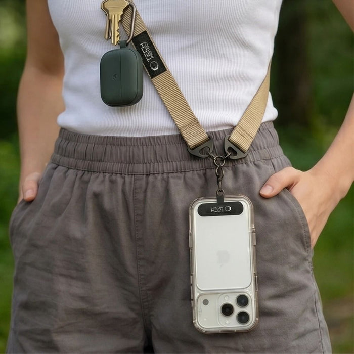 Tech-Protect C9S Rope Crossbody Phone Lanyard - Beige