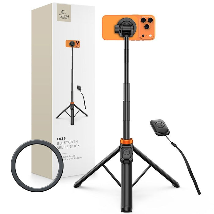 Selfie stick Tech-Protect L03S MagSafe Bluetooth Selfie Stick Tripod - black