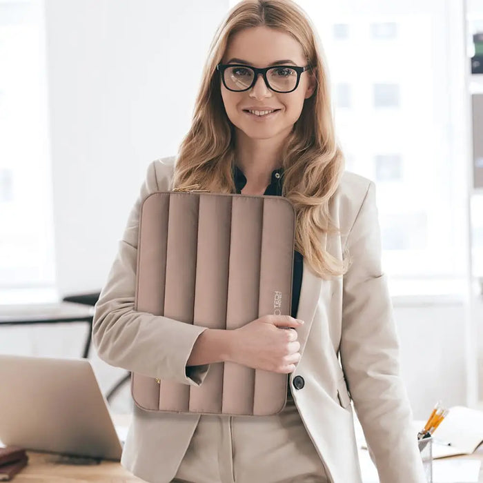 Tech-Protett Fluffy Laptop Bag 15-16 - Brown - Laptop bags<<<HurtelXML