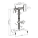 Techly Trolley Floor Support with Shelf LCD TV/LED 32-65’’ - Enclosures and stands for LED/LCD