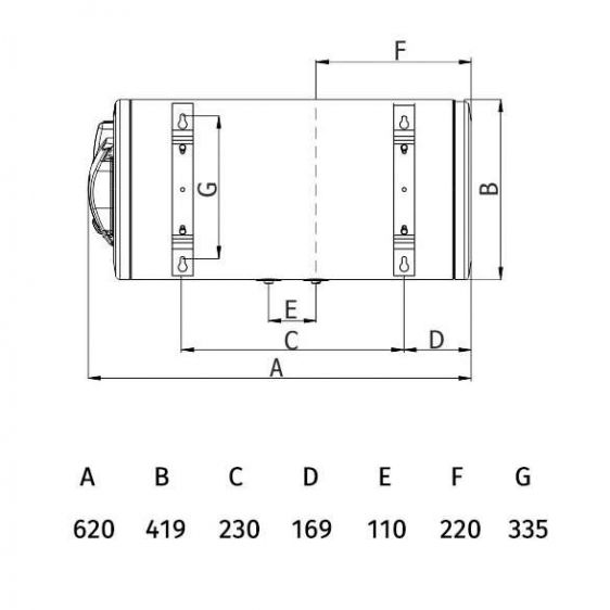Boiler TEDAN Standard BT 50l HL inox 2kW