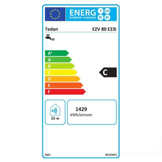Boiler TEDAN Digital inox 80 liters, vertical, stainless, 3 kW