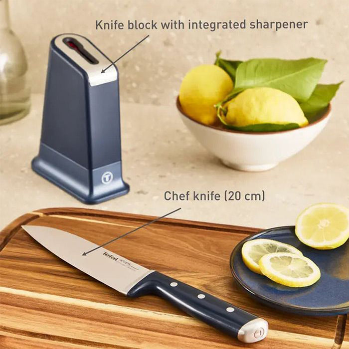 Kitchen knife TEFAL Ever Sharp K297S244 + stand with built-in sharpener