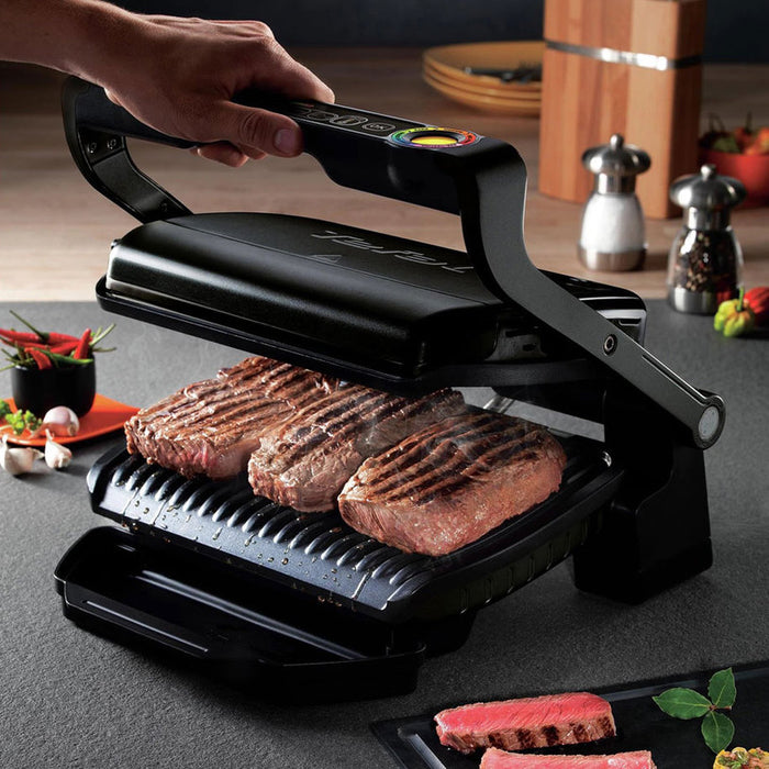 GRILL TEFAL GC712834 OPTIGRILL+ BLK AUTOMATIC PROGRAMS, BLACK, 2000 W