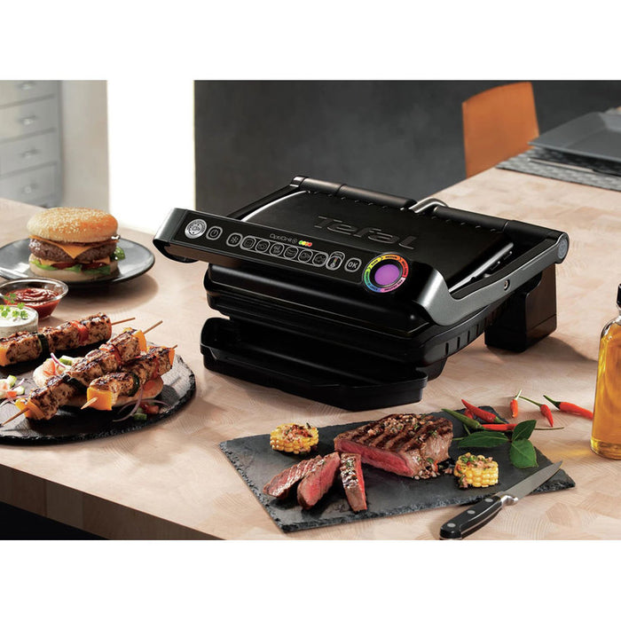 GRILL TEFAL GC712834 OPTIGRILL+ BLK AUTOMATIC PROGRAMS, BLACK, 2000 W